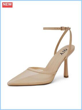 Mesh Pumps High Heel Strappy Sandals Closed Toe Women's Formal Heels